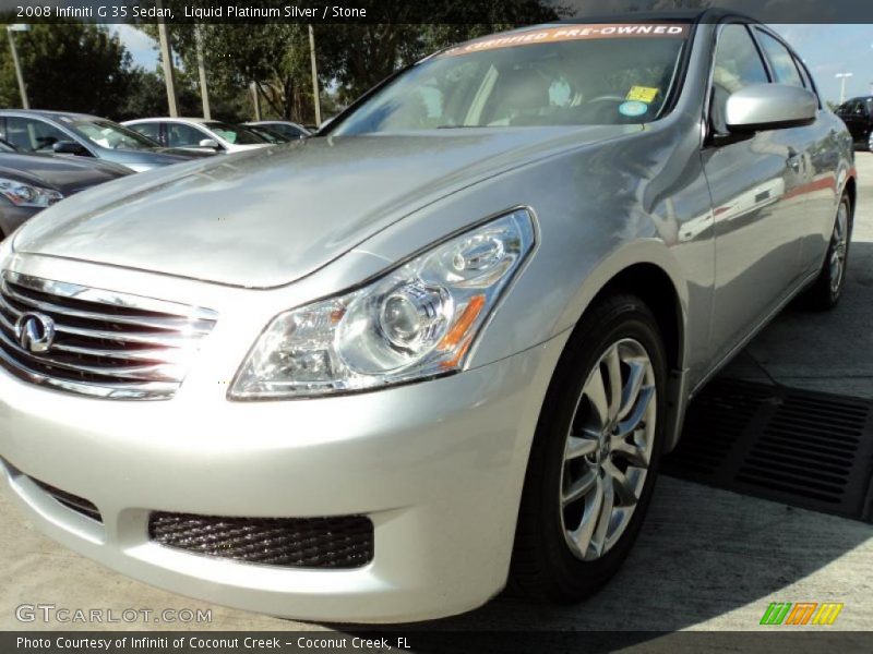Liquid Platinum Silver / Stone 2008 Infiniti G 35 Sedan