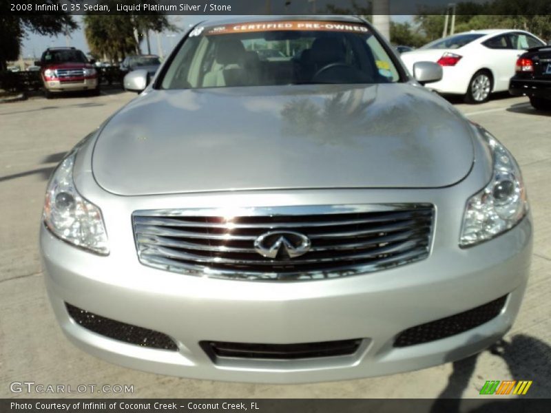 Liquid Platinum Silver / Stone 2008 Infiniti G 35 Sedan