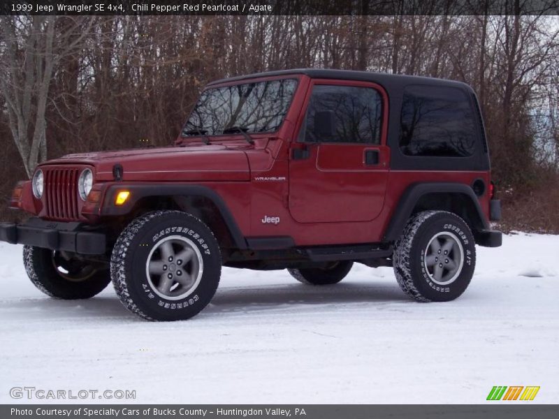Chili Pepper Red Pearlcoat / Agate 1999 Jeep Wrangler SE 4x4