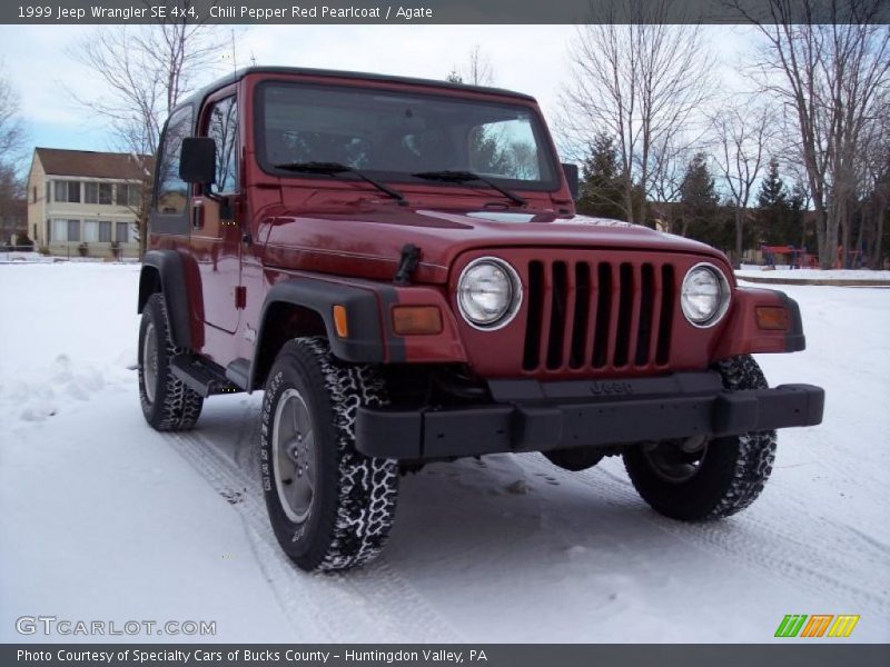 Chili Pepper Red Pearlcoat / Agate 1999 Jeep Wrangler SE 4x4