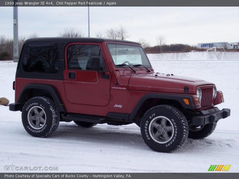 Chili Pepper Red Pearlcoat / Agate 1999 Jeep Wrangler SE 4x4