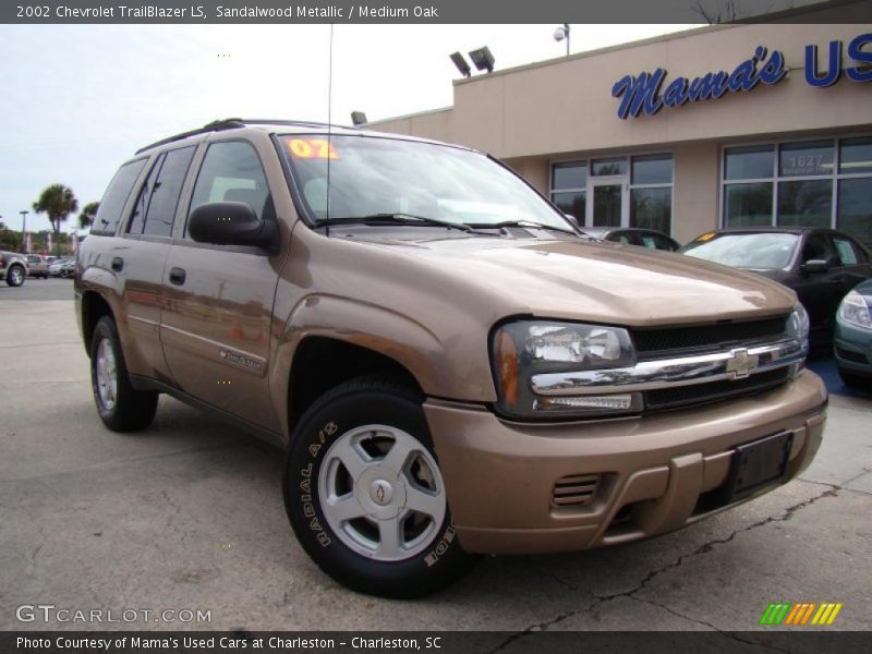 Sandalwood Metallic / Medium Oak 2002 Chevrolet TrailBlazer LS