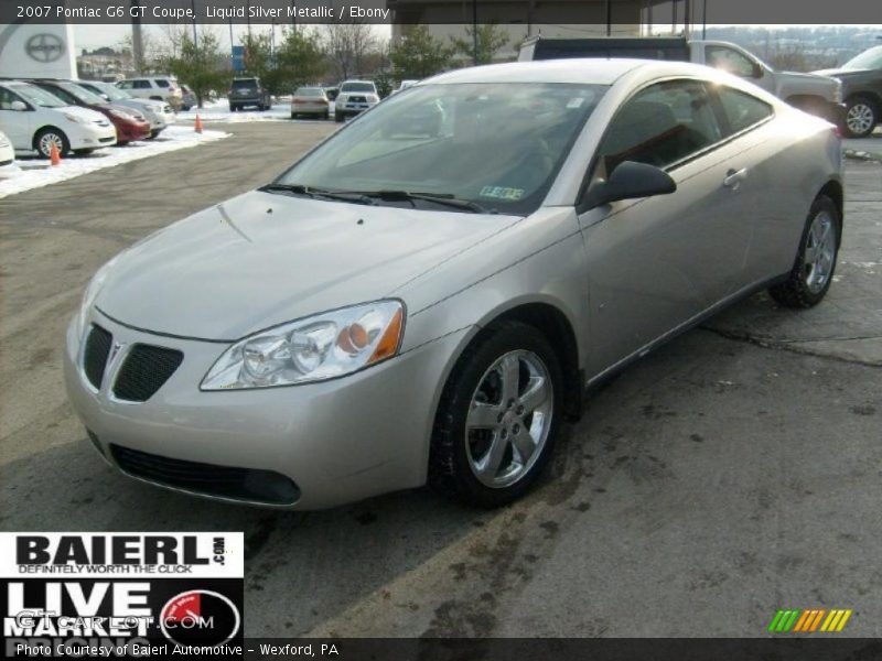 Liquid Silver Metallic / Ebony 2007 Pontiac G6 GT Coupe