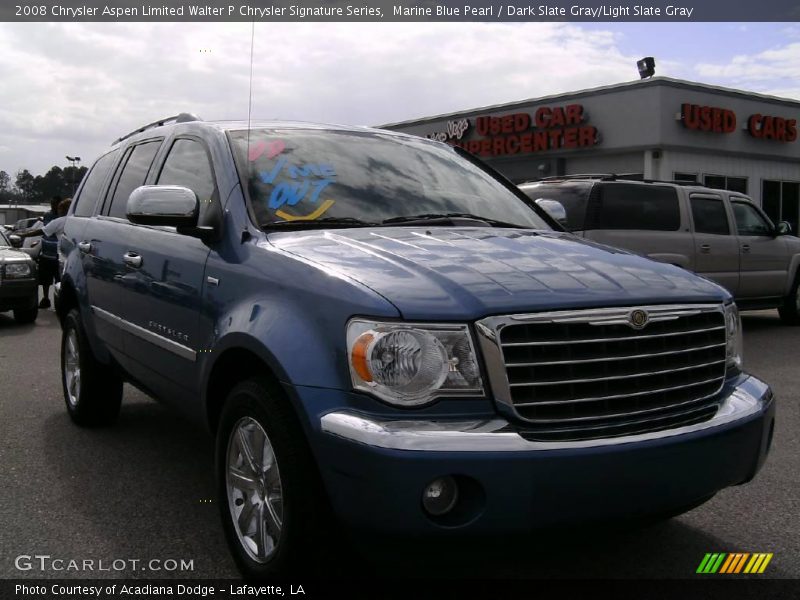 Marine Blue Pearl / Dark Slate Gray/Light Slate Gray 2008 Chrysler Aspen Limited Walter P Chrysler Signature Series