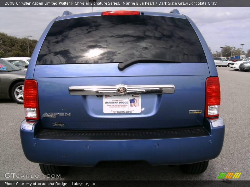 Marine Blue Pearl / Dark Slate Gray/Light Slate Gray 2008 Chrysler Aspen Limited Walter P Chrysler Signature Series