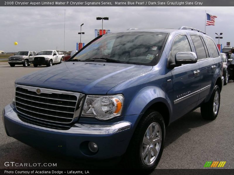 Marine Blue Pearl / Dark Slate Gray/Light Slate Gray 2008 Chrysler Aspen Limited Walter P Chrysler Signature Series