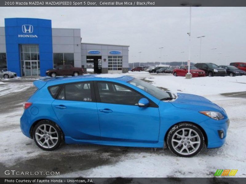 Celestial Blue Mica / Black/Red 2010 Mazda MAZDA3 MAZDASPEED3 Sport 5 Door