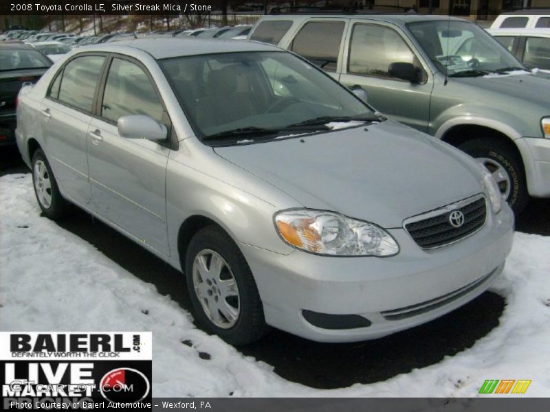 Silver Streak Mica / Stone 2008 Toyota Corolla LE