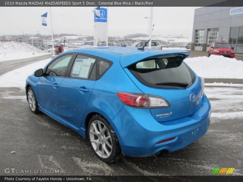 Celestial Blue Mica / Black/Red 2010 Mazda MAZDA3 MAZDASPEED3 Sport 5 Door