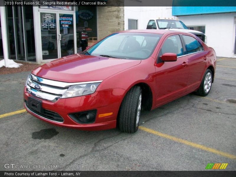 Sangria Red Metallic / Charcoal Black 2010 Ford Fusion SE