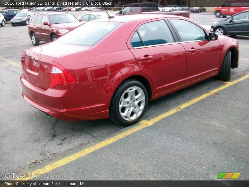 Sangria Red Metallic / Charcoal Black 2010 Ford Fusion SE