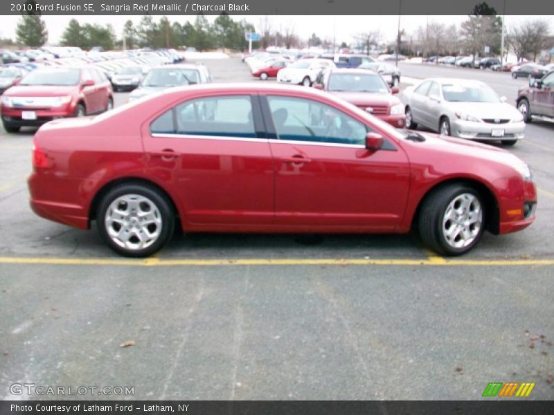 Sangria Red Metallic / Charcoal Black 2010 Ford Fusion SE