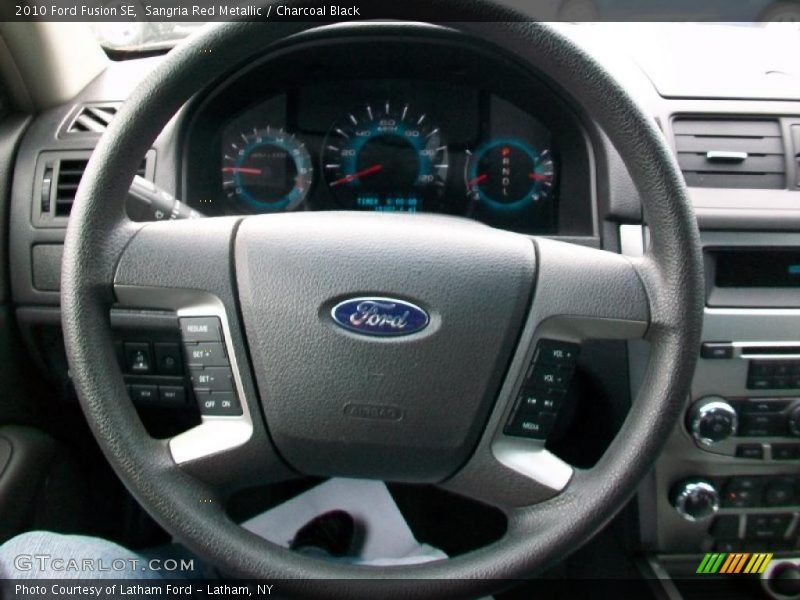 Sangria Red Metallic / Charcoal Black 2010 Ford Fusion SE