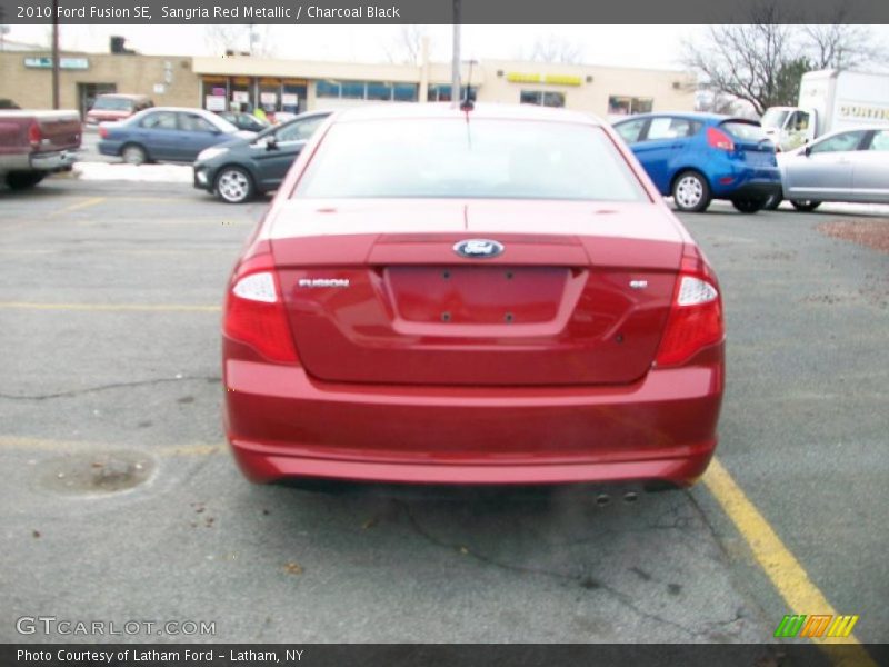 Sangria Red Metallic / Charcoal Black 2010 Ford Fusion SE