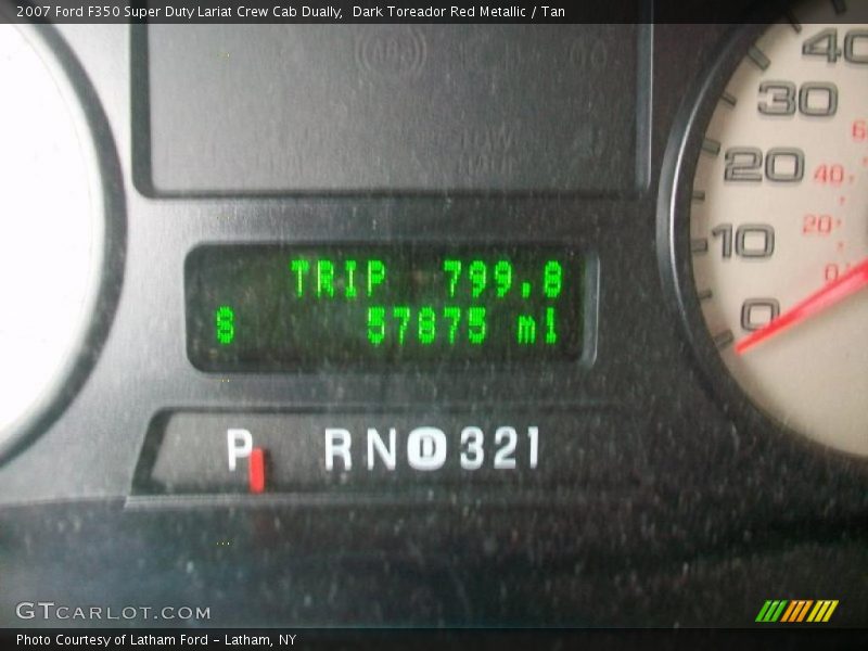 Dark Toreador Red Metallic / Tan 2007 Ford F350 Super Duty Lariat Crew Cab Dually