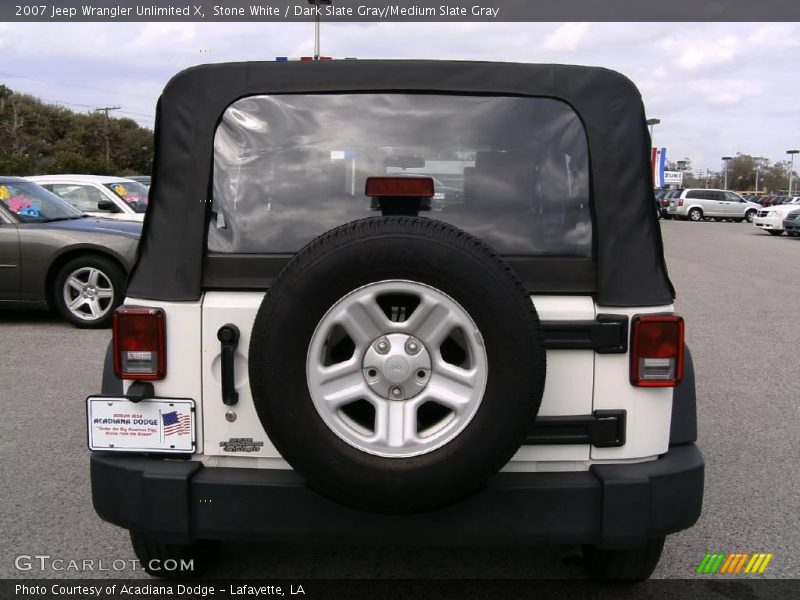 Stone White / Dark Slate Gray/Medium Slate Gray 2007 Jeep Wrangler Unlimited X