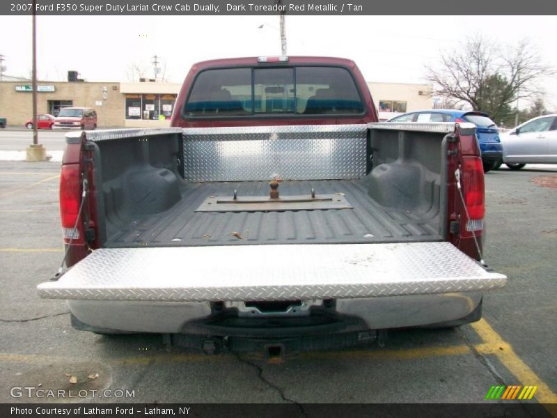 Dark Toreador Red Metallic / Tan 2007 Ford F350 Super Duty Lariat Crew Cab Dually