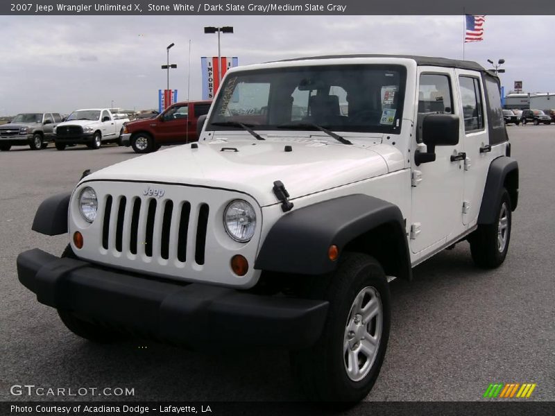 Stone White / Dark Slate Gray/Medium Slate Gray 2007 Jeep Wrangler Unlimited X