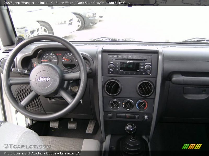 Stone White / Dark Slate Gray/Medium Slate Gray 2007 Jeep Wrangler Unlimited X