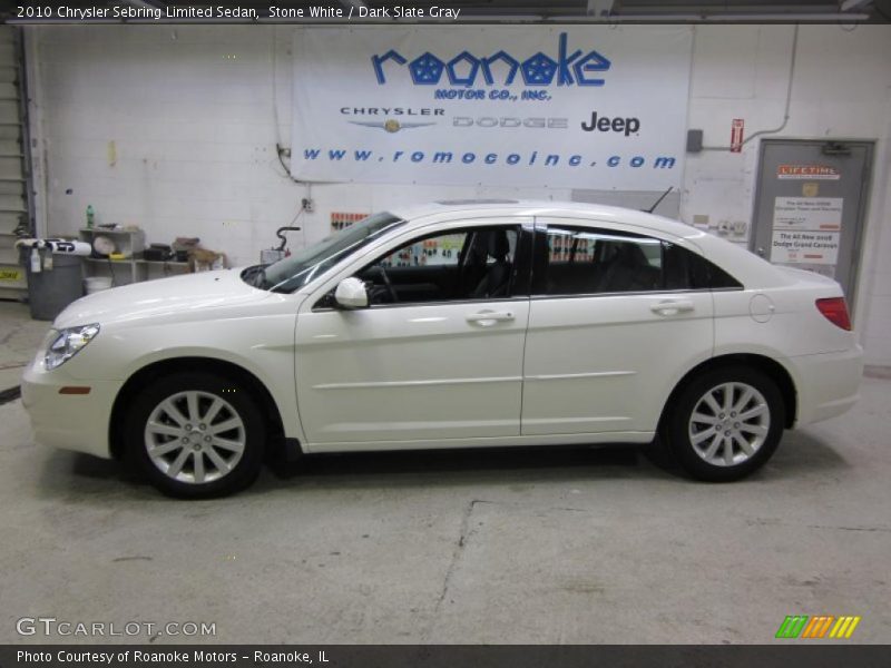 Stone White / Dark Slate Gray 2010 Chrysler Sebring Limited Sedan