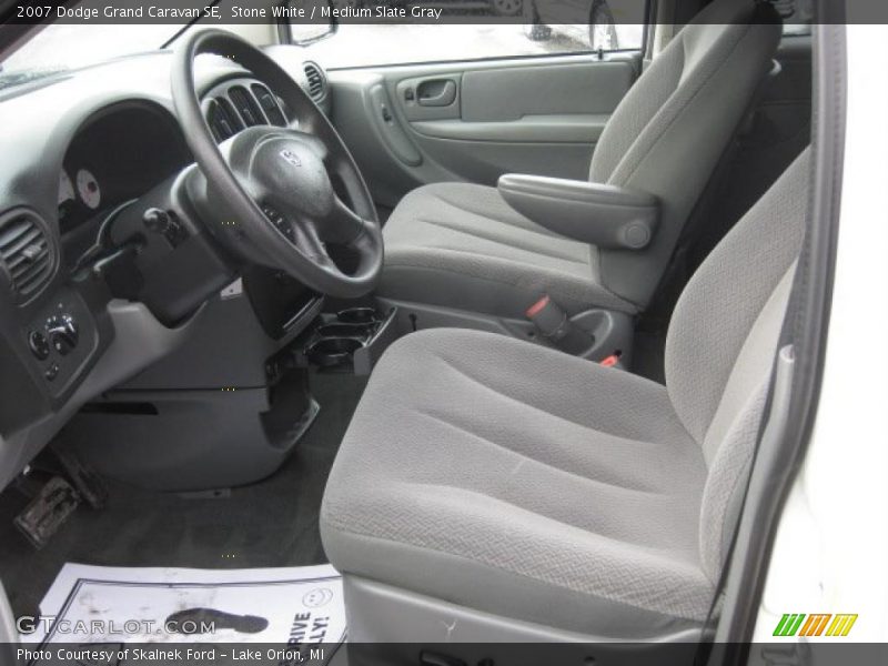 Stone White / Medium Slate Gray 2007 Dodge Grand Caravan SE