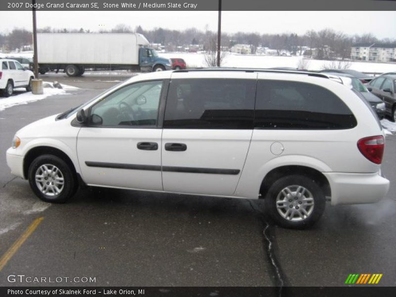 Stone White / Medium Slate Gray 2007 Dodge Grand Caravan SE