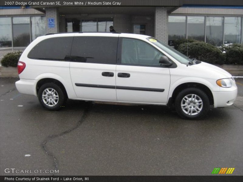 Stone White / Medium Slate Gray 2007 Dodge Grand Caravan SE