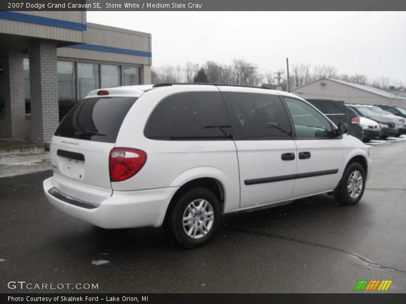 Stone White / Medium Slate Gray 2007 Dodge Grand Caravan SE
