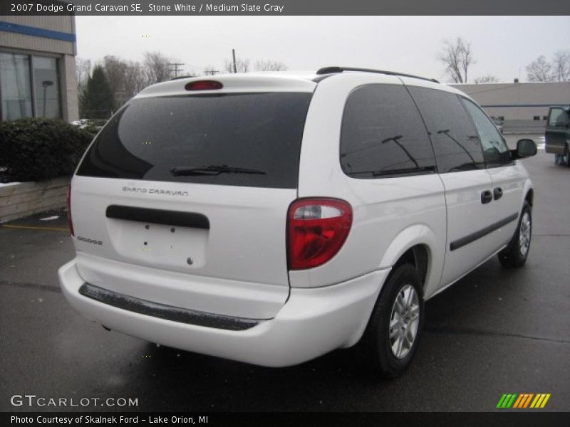 Stone White / Medium Slate Gray 2007 Dodge Grand Caravan SE