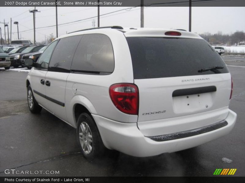 Stone White / Medium Slate Gray 2007 Dodge Grand Caravan SE