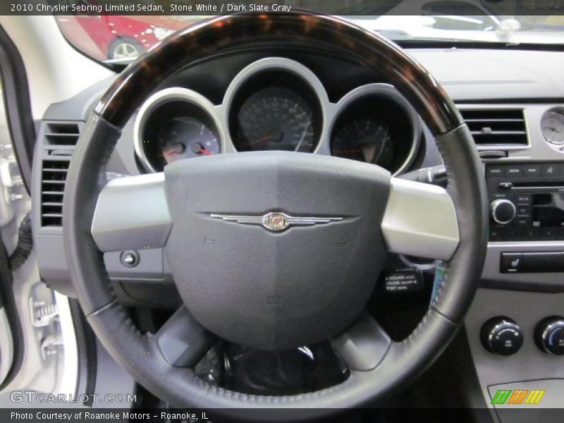 Stone White / Dark Slate Gray 2010 Chrysler Sebring Limited Sedan