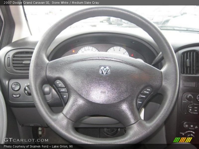 Stone White / Medium Slate Gray 2007 Dodge Grand Caravan SE