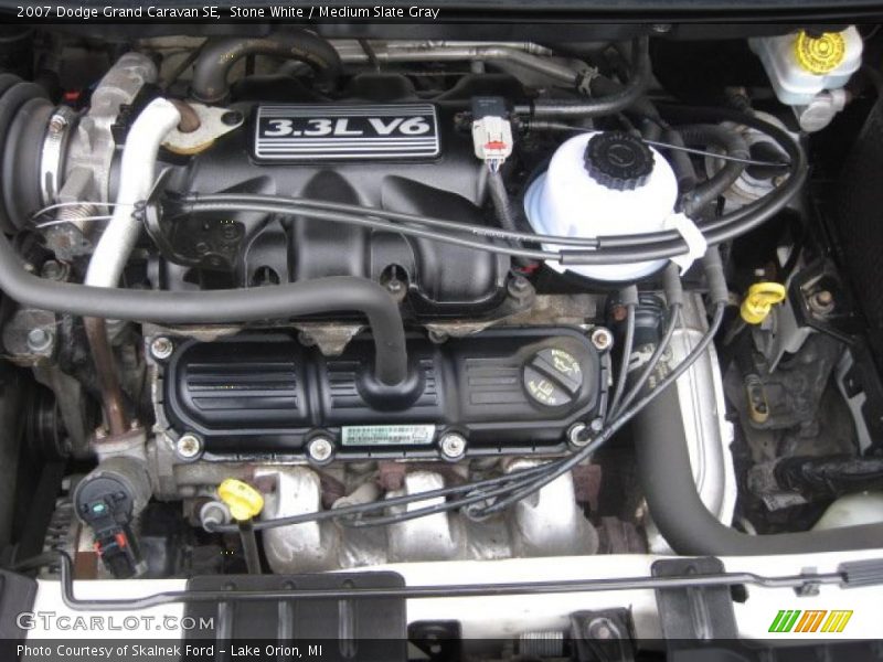 Stone White / Medium Slate Gray 2007 Dodge Grand Caravan SE