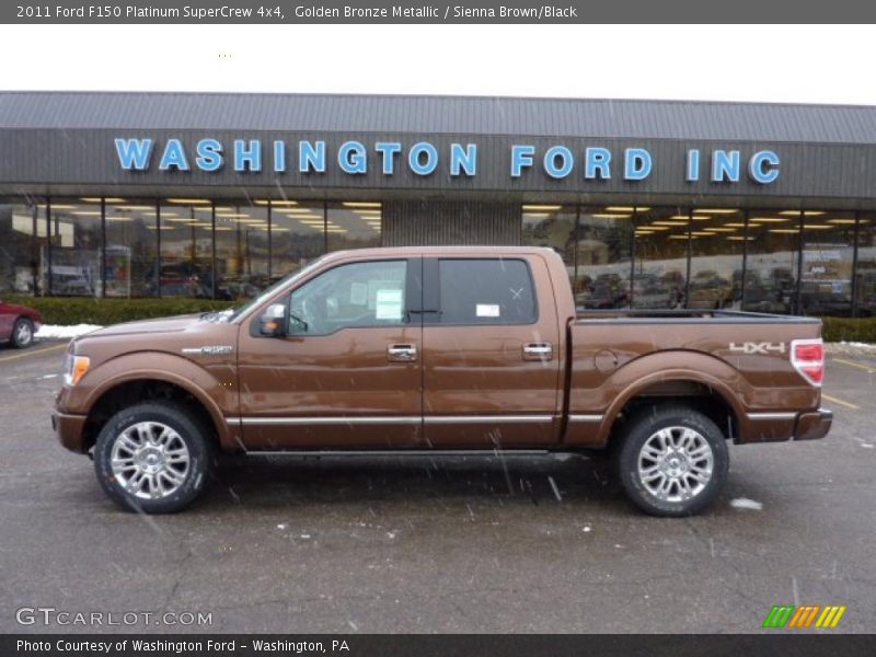 Golden Bronze Metallic / Sienna Brown/Black 2011 Ford F150 Platinum SuperCrew 4x4