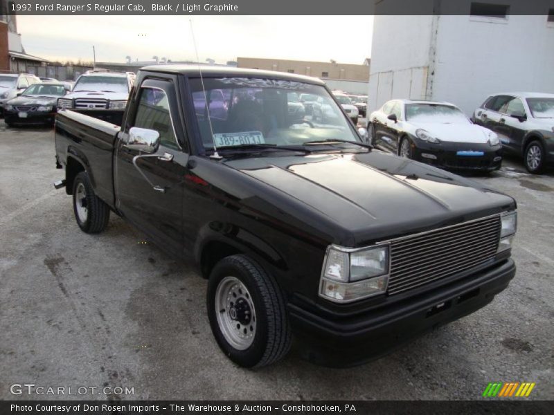 Black / Light Graphite 1992 Ford Ranger S Regular Cab
