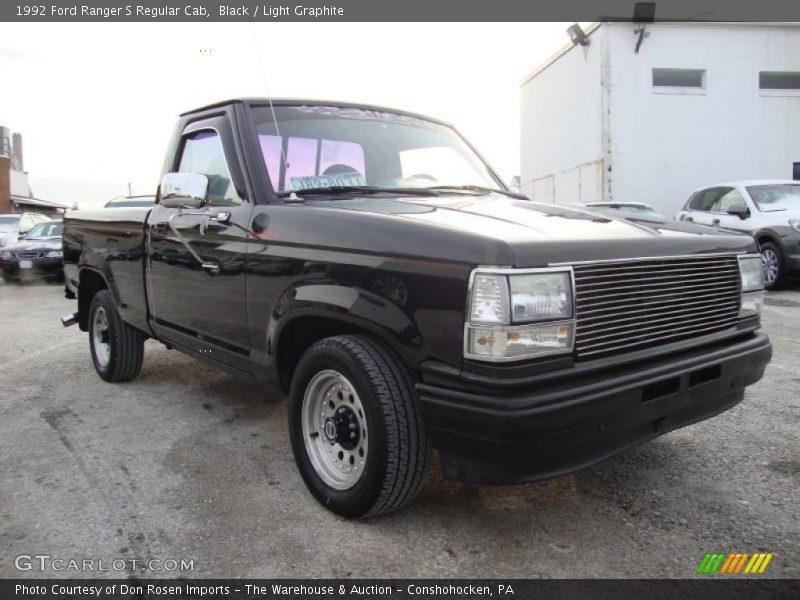 Black / Light Graphite 1992 Ford Ranger S Regular Cab