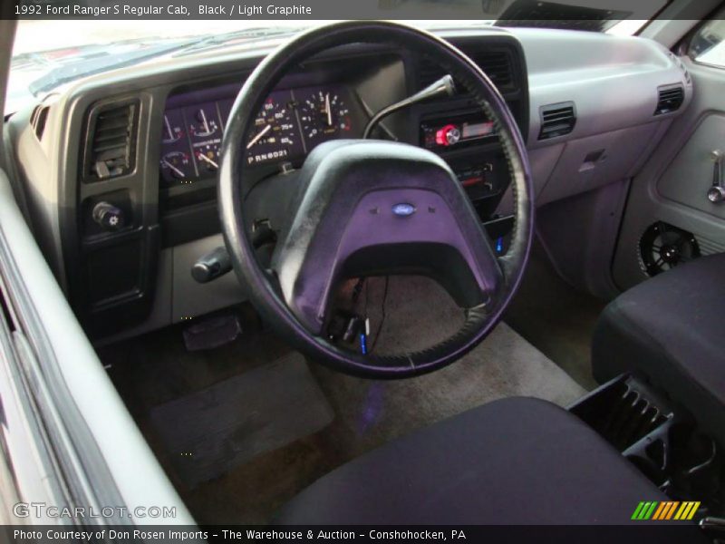Black / Light Graphite 1992 Ford Ranger S Regular Cab