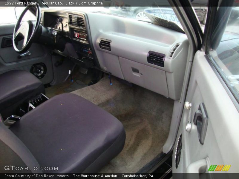Black / Light Graphite 1992 Ford Ranger S Regular Cab