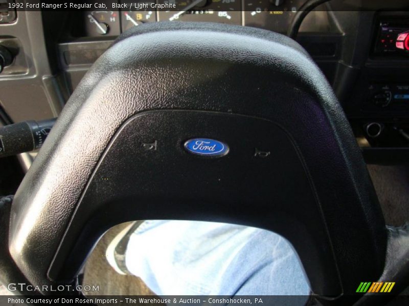 Black / Light Graphite 1992 Ford Ranger S Regular Cab