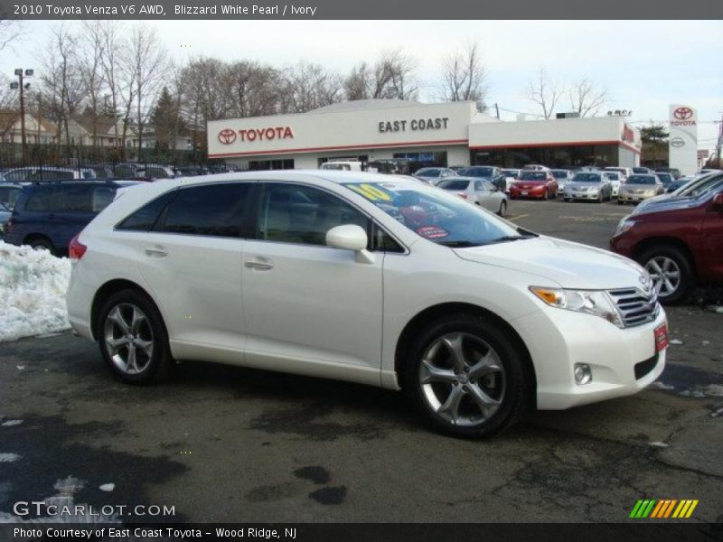 Blizzard White Pearl / Ivory 2010 Toyota Venza V6 AWD