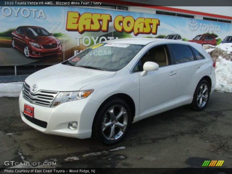 Blizzard White Pearl / Ivory 2010 Toyota Venza V6 AWD