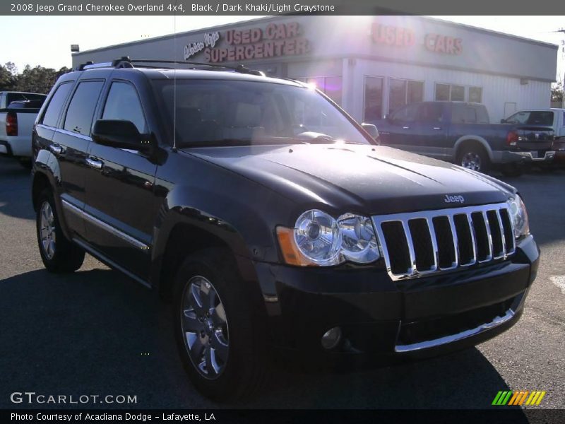 Black / Dark Khaki/Light Graystone 2008 Jeep Grand Cherokee Overland 4x4