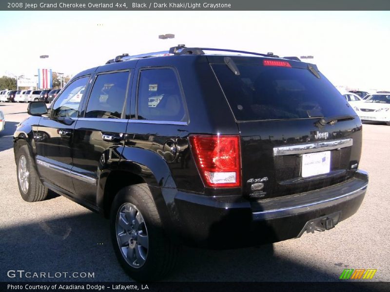 Black / Dark Khaki/Light Graystone 2008 Jeep Grand Cherokee Overland 4x4