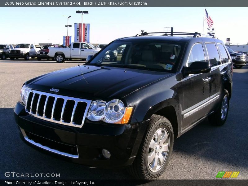 Black / Dark Khaki/Light Graystone 2008 Jeep Grand Cherokee Overland 4x4