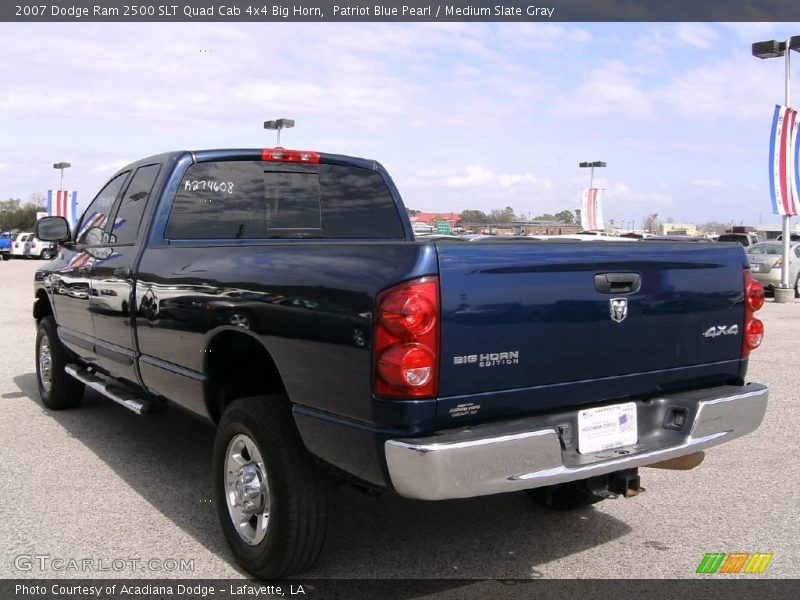 Patriot Blue Pearl / Medium Slate Gray 2007 Dodge Ram 2500 SLT Quad Cab 4x4 Big Horn