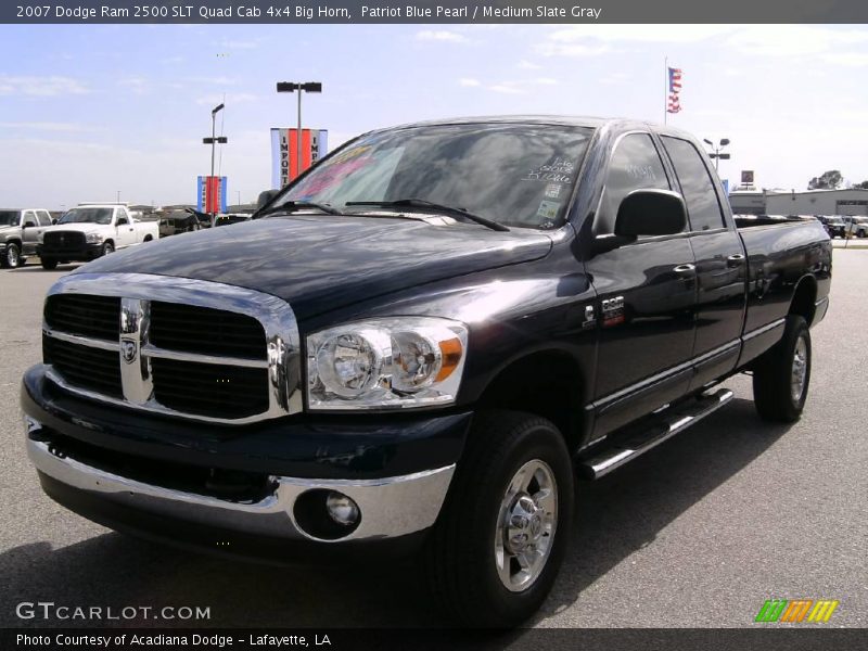 Patriot Blue Pearl / Medium Slate Gray 2007 Dodge Ram 2500 SLT Quad Cab 4x4 Big Horn
