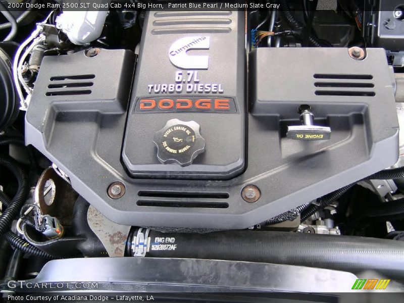 Patriot Blue Pearl / Medium Slate Gray 2007 Dodge Ram 2500 SLT Quad Cab 4x4 Big Horn