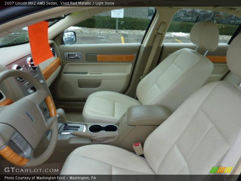 Vivid Red Metallic / Light Stone 2007 Lincoln MKZ AWD Sedan