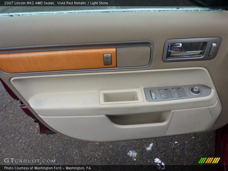 Vivid Red Metallic / Light Stone 2007 Lincoln MKZ AWD Sedan