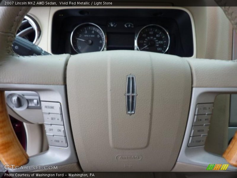 Vivid Red Metallic / Light Stone 2007 Lincoln MKZ AWD Sedan